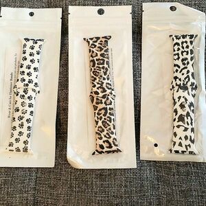 Laffav Set of 3 Apple Watch Straps Size 38/40/41MM S/M 2 Leopard and Paw Prints